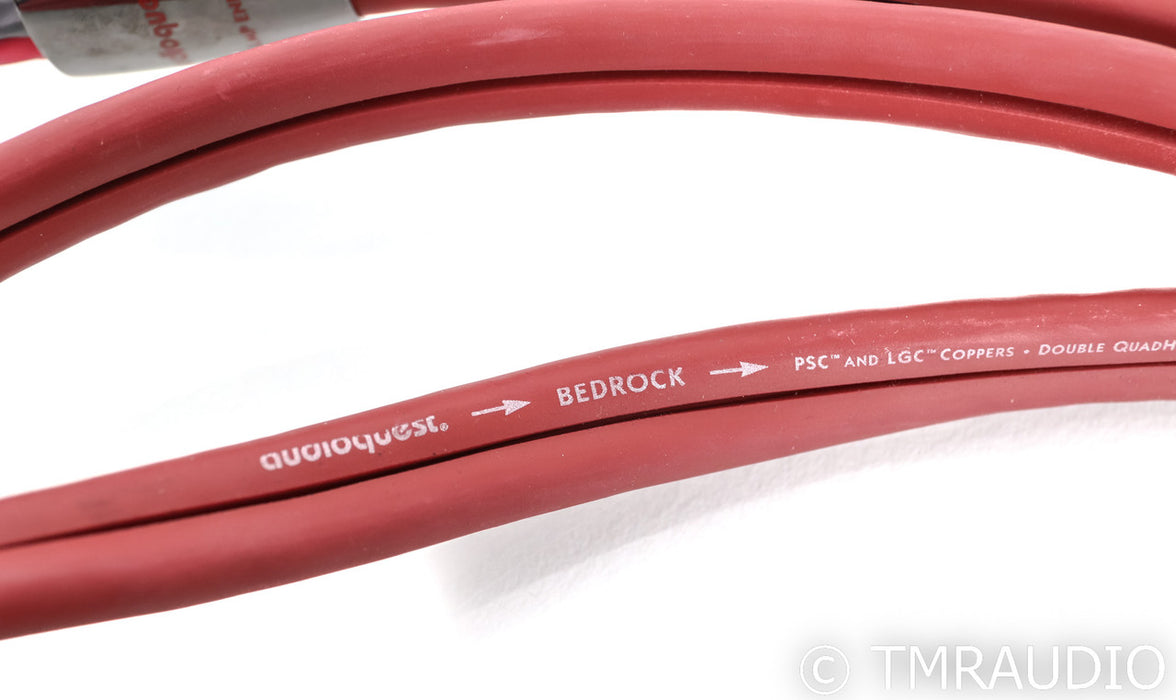 AudioQuest Bedrock Bi-Wire Speaker Cables; 12ft Pair