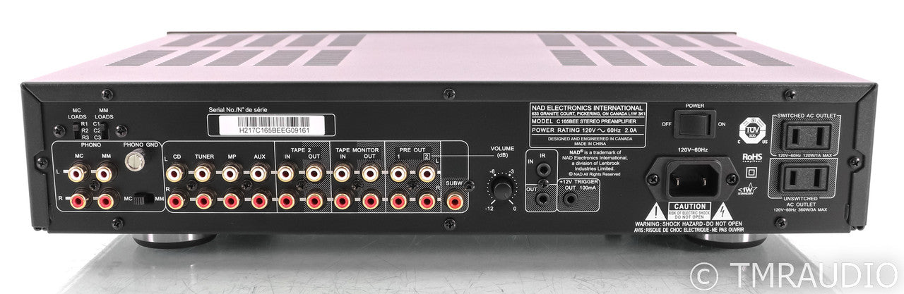NAD C 165BEE Stereo Preamplifier; Remote; MM / MC Phono; C165BEE