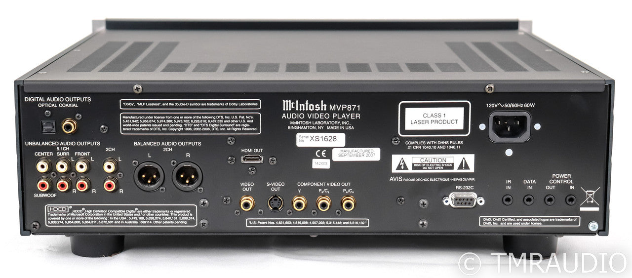 McIntosh MVP871 SACD / CD / DVD Player; MVP-871 (No Remote)
