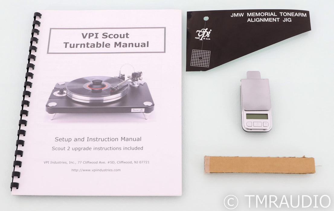 VPI Scout Belt Drive Turntable; JMW Memorial Tonearm; Black (No Cartridge)