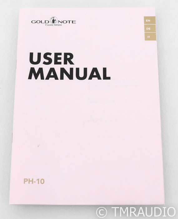 Gold Note PH-10 MM / MC Phono Preamplifier; PH10 (Open Box)