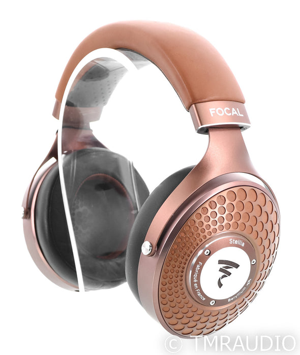 Focal Stellia Closed Back Headphones; Chocolate Leather