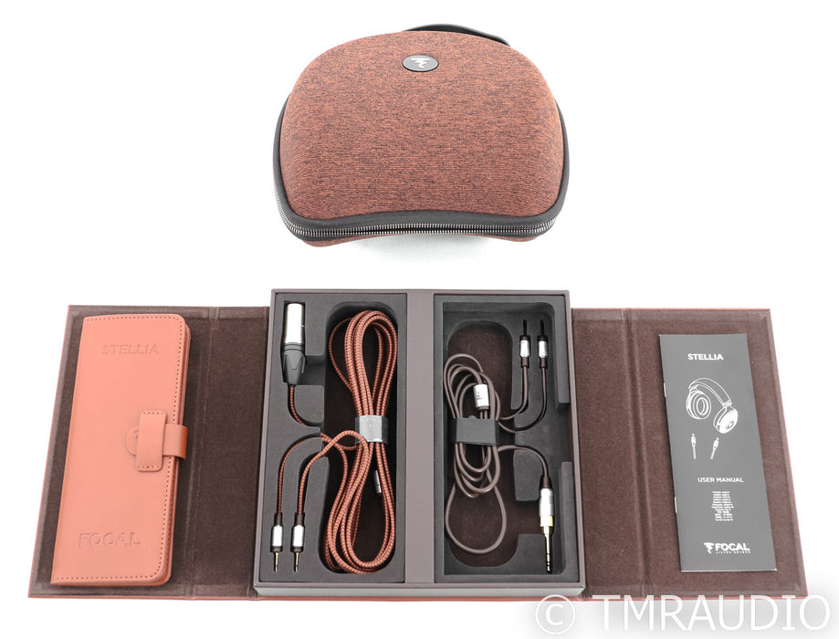 Focal Stellia Closed Back Headphones; Chocolate Leather