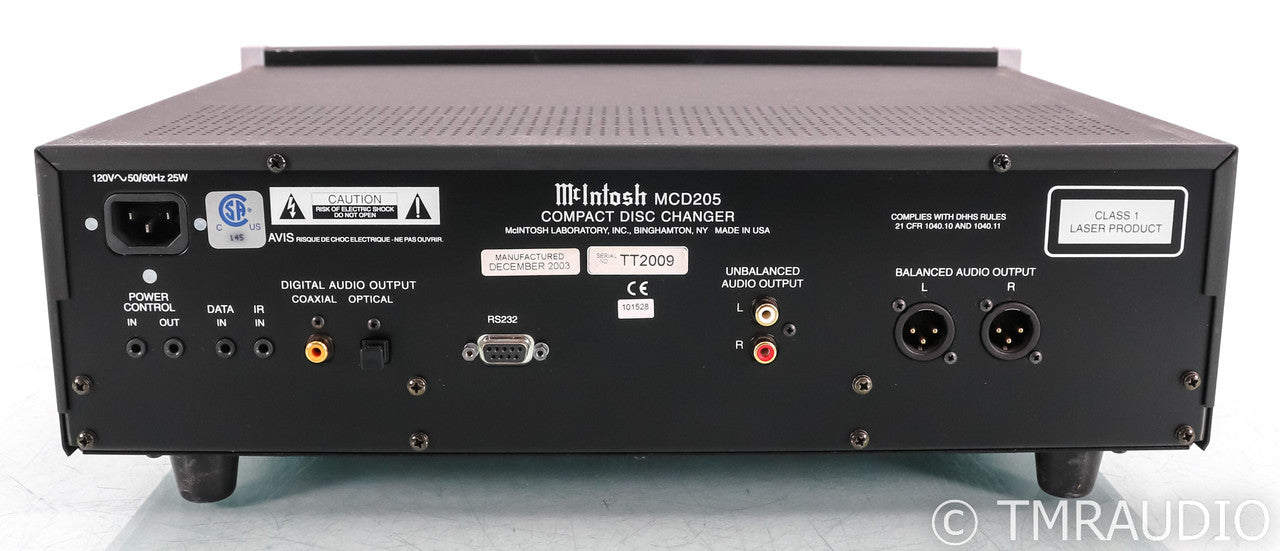 McIntosh MCD205 5-disc CD Changer; Remote; MCD-205