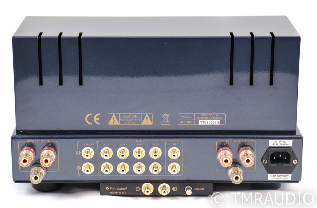 PrimaLuna EVO 200 Stereo Tube Integrated Amplifier; EVO200; Remote; Black