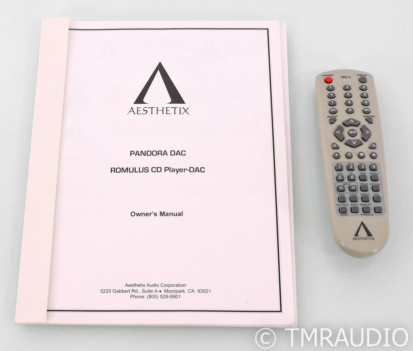 Aesthetix Romulus Eclipse Tube Hybrid CD Player / DAC; D/A Converter; USB Remote