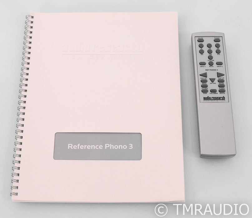 Audio Research Reference Phono 3 Tube MM / MC Phono Preamplifier; Remote; Black