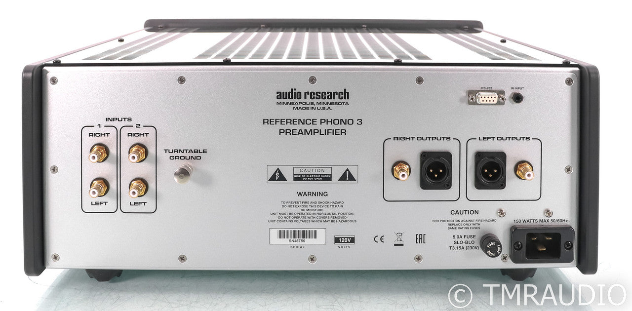 Audio Research Reference Phono 3 Tube MM / MC Phono Preamplifier; Remote; Black