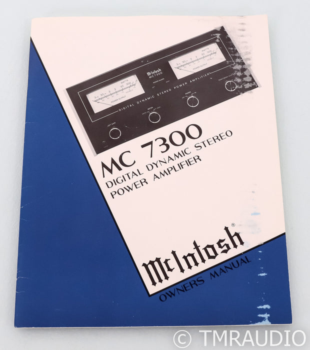 McIntosh MC7300 Digital Dynamic Stereo Power Amplifier; MC-7300