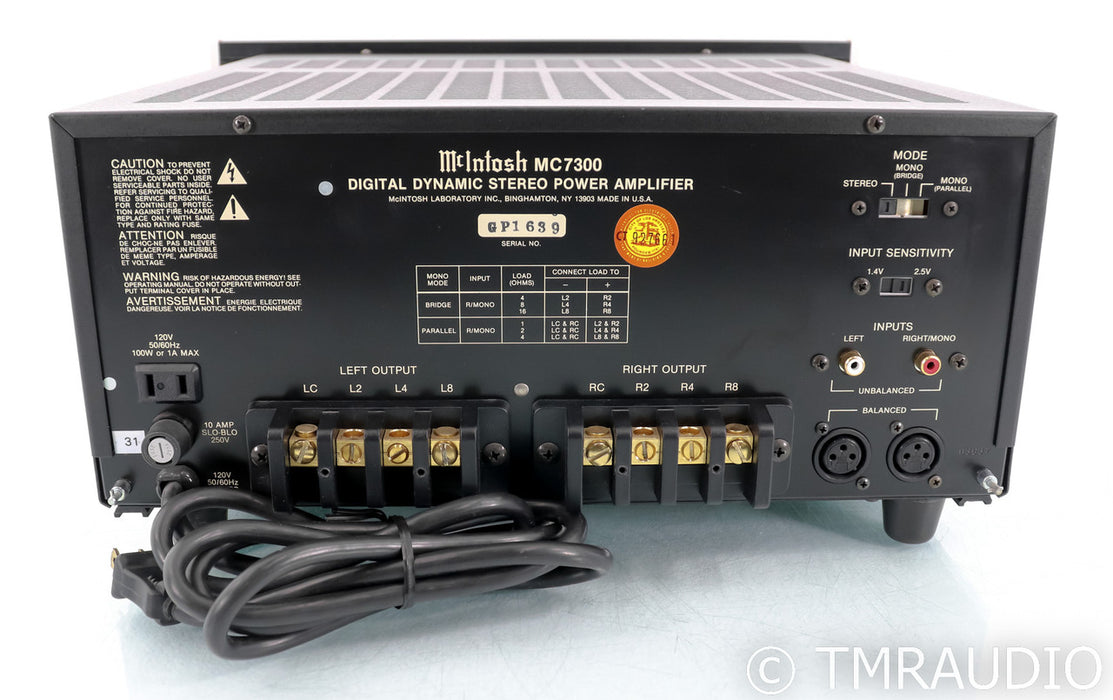 McIntosh MC7300 Digital Dynamic Stereo Power Amplifier; MC-7300