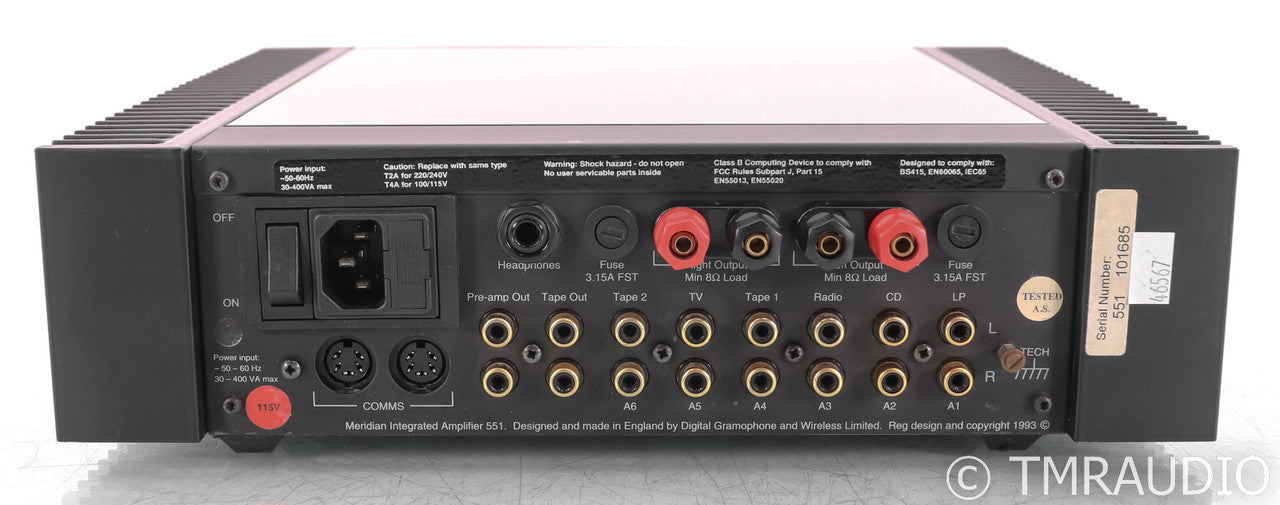 Meridian 551 Stereo Integrated Amplifier; Remote
