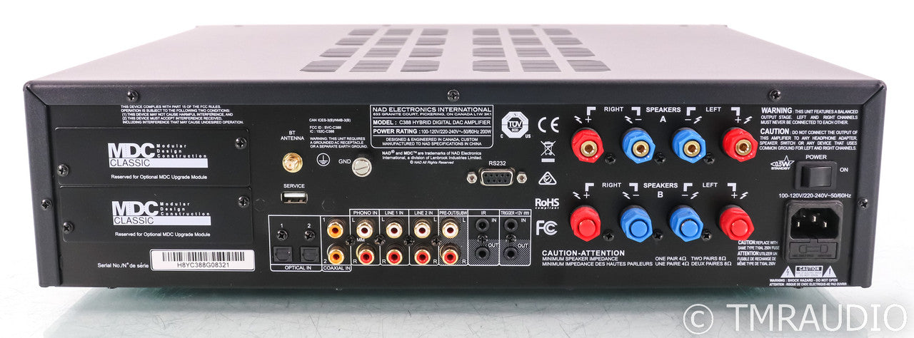 NAD C 388 Stereo Integrated Amplifier; C388; Remote; Bluetooth