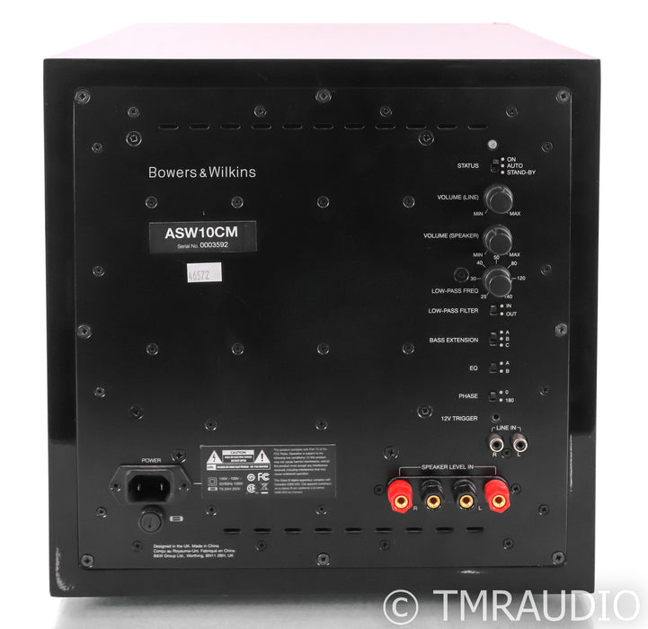 B&W ASW10CM 10" Powered Subwoofer; Piano Black