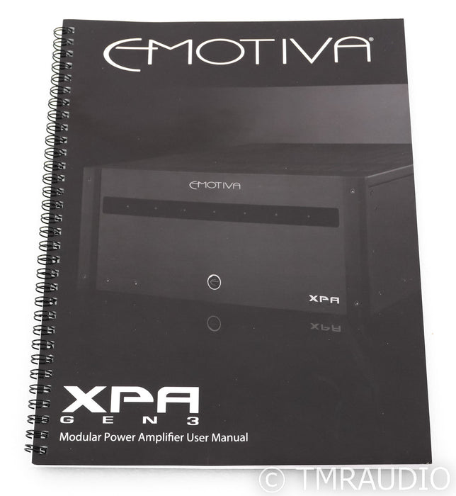 Emotiva XPA DR3 3-Channel Power Amplifier; Differential Reference; Gen 3