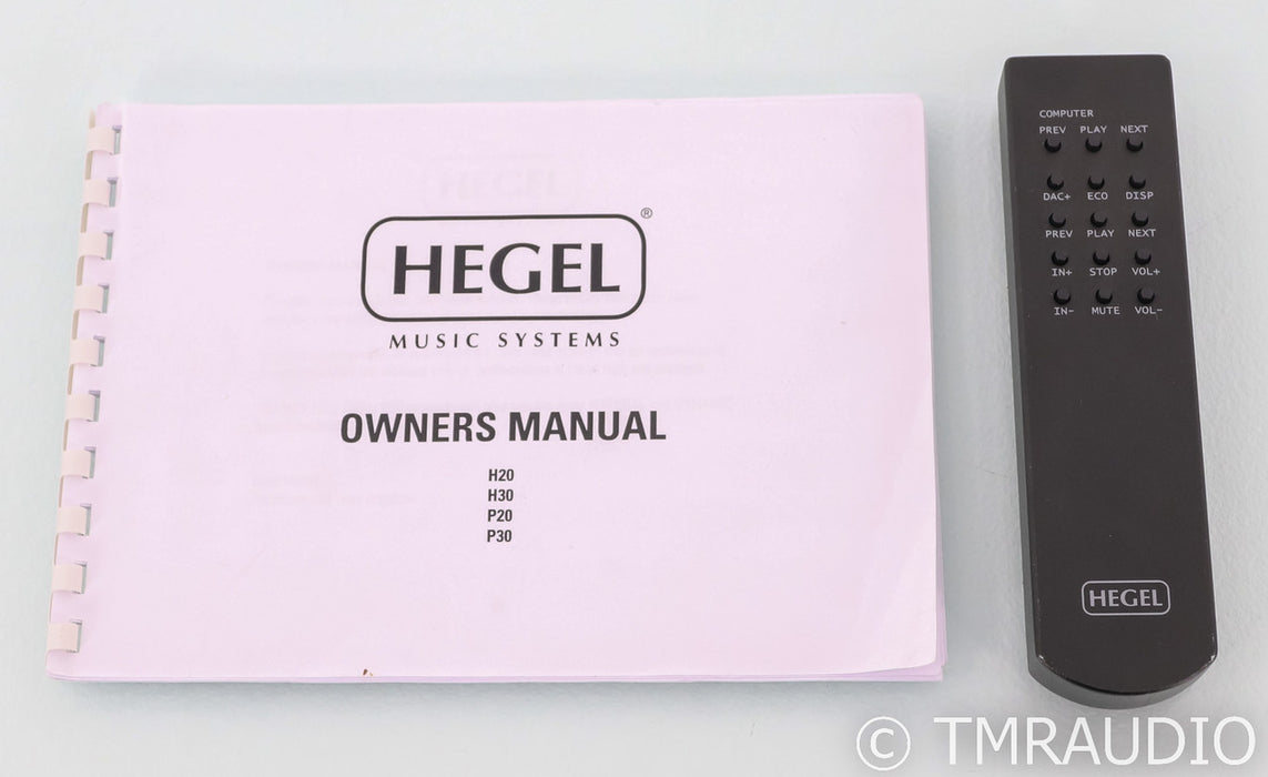 Hegel P20 Stereo Preamplifier; P-20; Black; Remote (1/1)