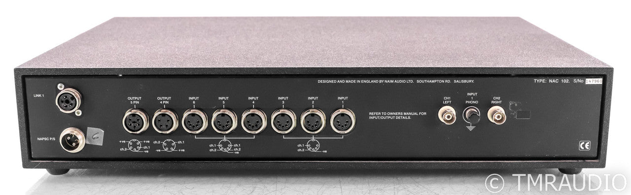 Naim NAC 102 Preamplifier; NAPSC Power Supply; Olive  (No Remote)