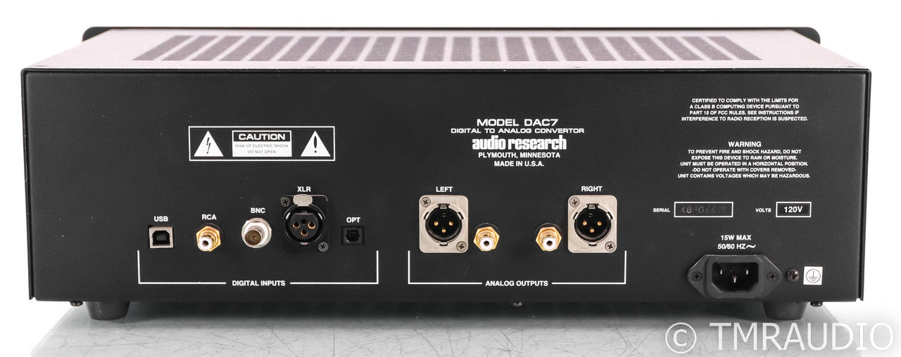Audio Research DAC7 DAC; D/A Converter; DAC-7; Black; Remote