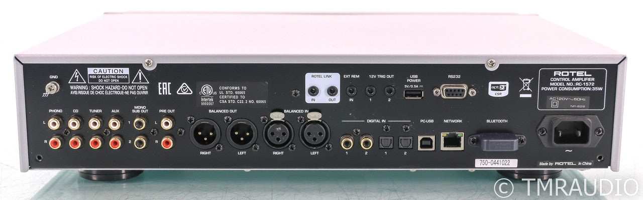 Rotel RC-1572 Stereo Preamplifier; RC1572; Remote; DAC; Bluetooth