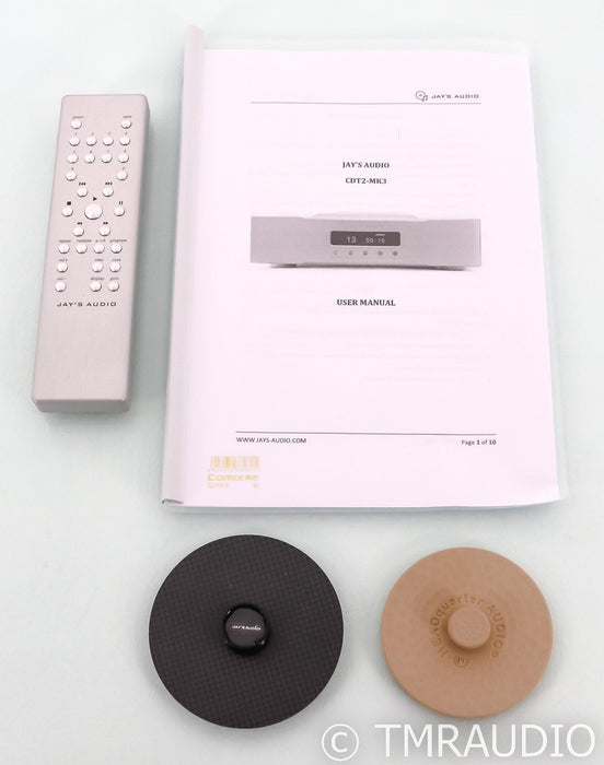 Jay's Audio CDT2-MK3 CD Transport; Silver; Remote; MKIII