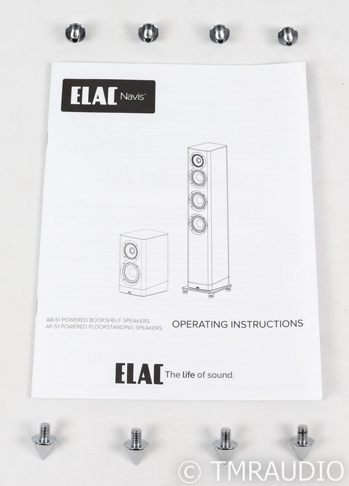 ELAC Navis Powered Floorstanding Speakers; Piano Black Pair