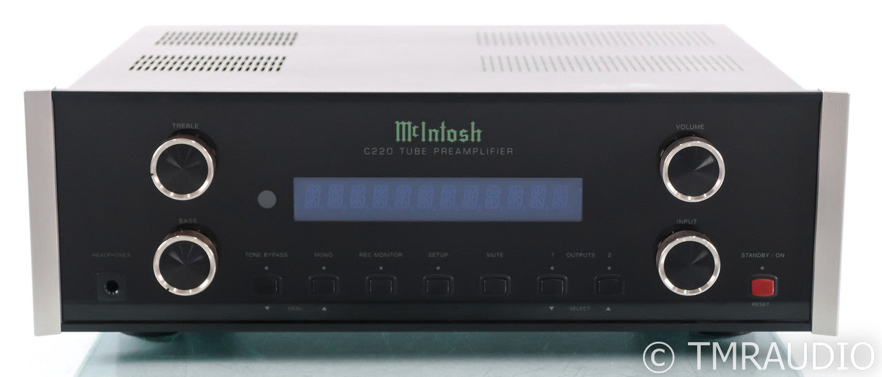McIntosh C220 Stereo Tube Hybrid Preamplifier; C-220; Remote; MM Phono