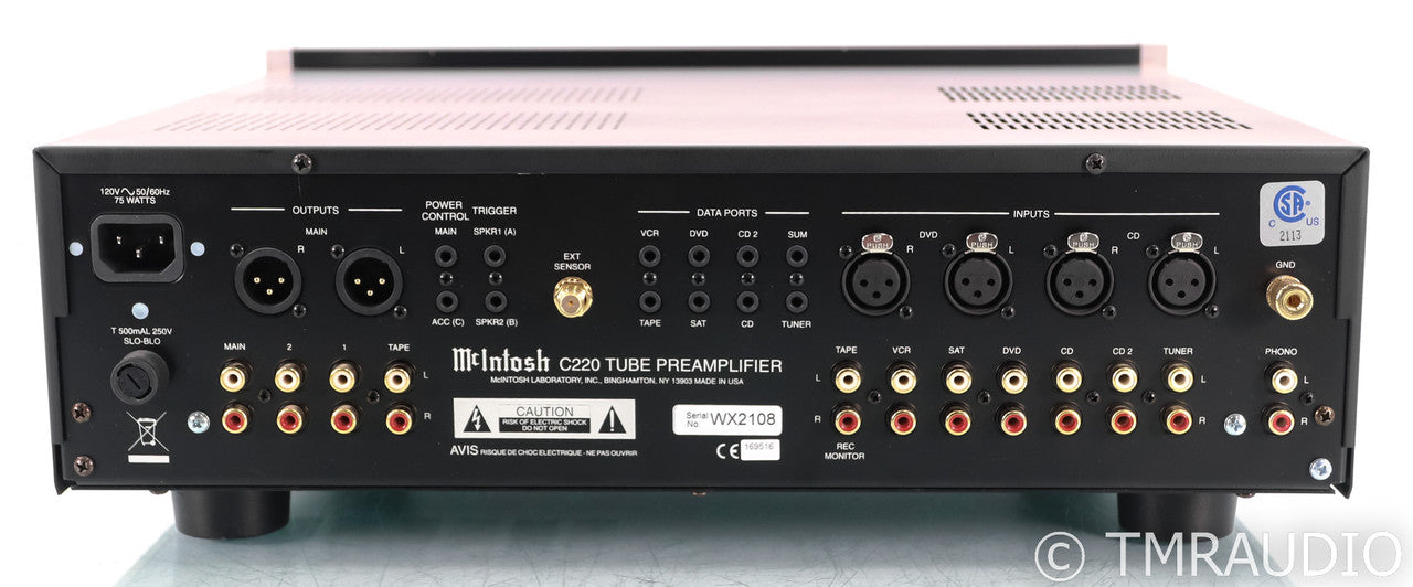 McIntosh C220 Stereo Tube Hybrid Preamplifier; C-220; Remote; MM Phono