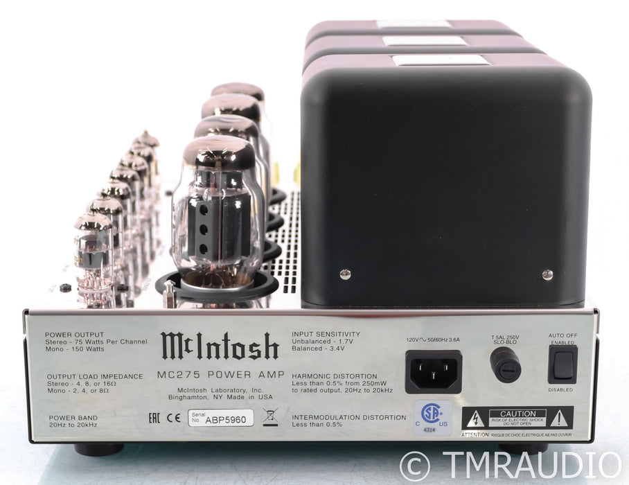 McIntosh MC275 MKVI Stereo Tube Power Amplifier; Mk 6; MC-275