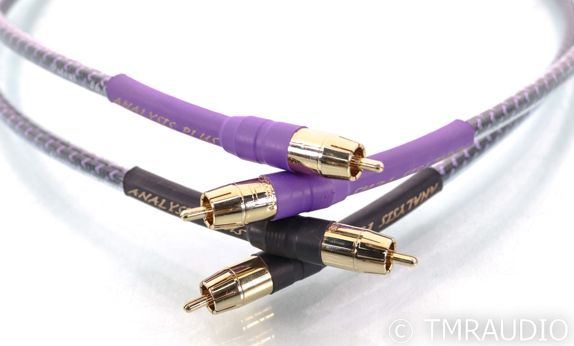 Analysis Plus Solo Crystal Oval RCA Cables; 1m Pair Interconnects