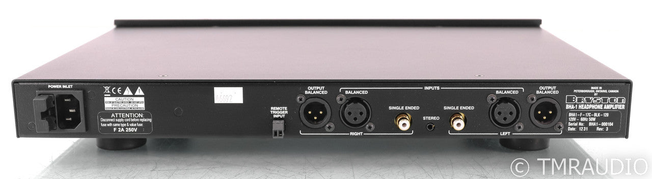 Bryston BHA-1 Headphone Amplifier; Black; BHA1; 17" Faceplate
