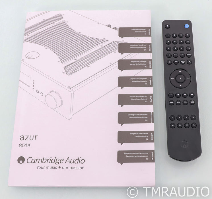 Cambridge Audio Azur 851A Stereo Integrated Amplifier; Remote; Black; 841-A