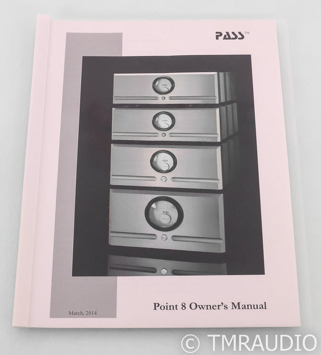 Pass Labs X250.8 Stereo Power Amplifier; X-250.8; Silver