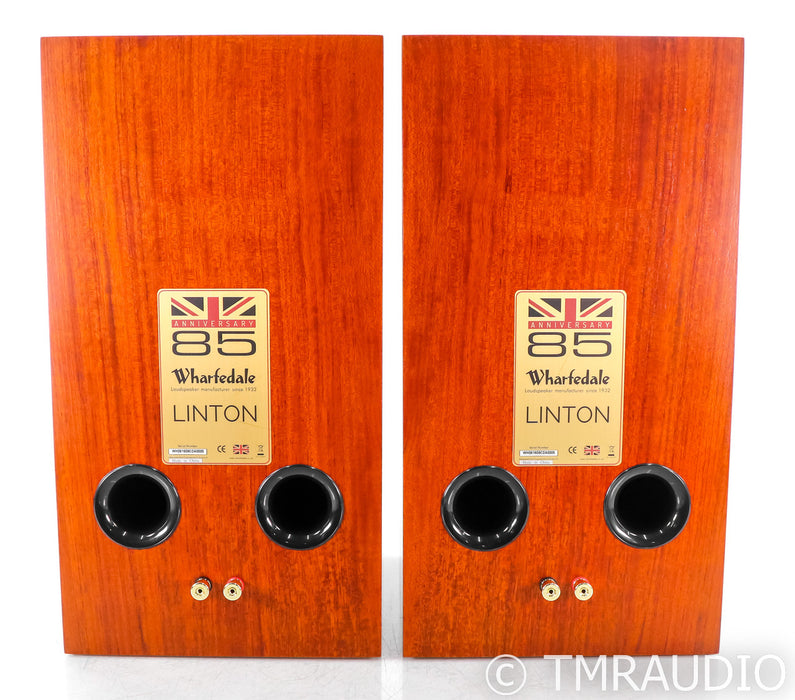 Wharfedale Linton 85th Anniversary Bookshelf Speakers; Mahogany Pair