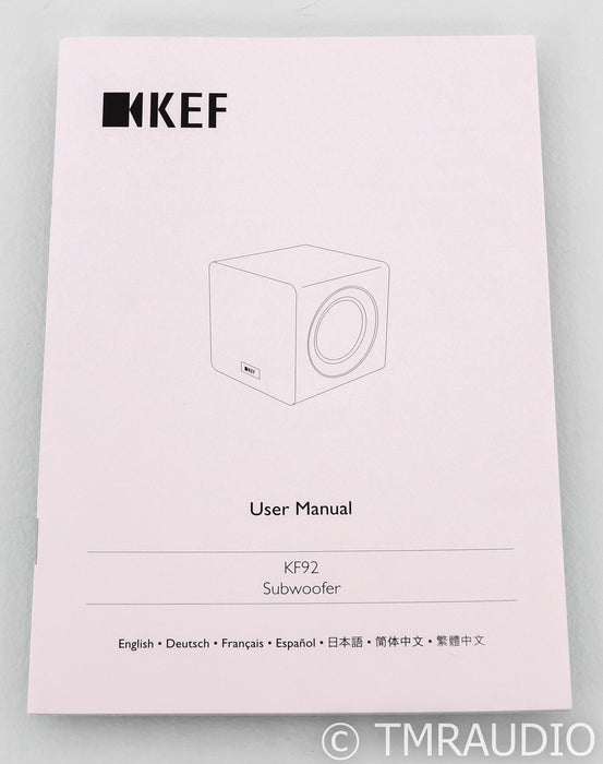 KEF KF92 Dual 9" Powered Subwoofer; KF-92; Gloss Black