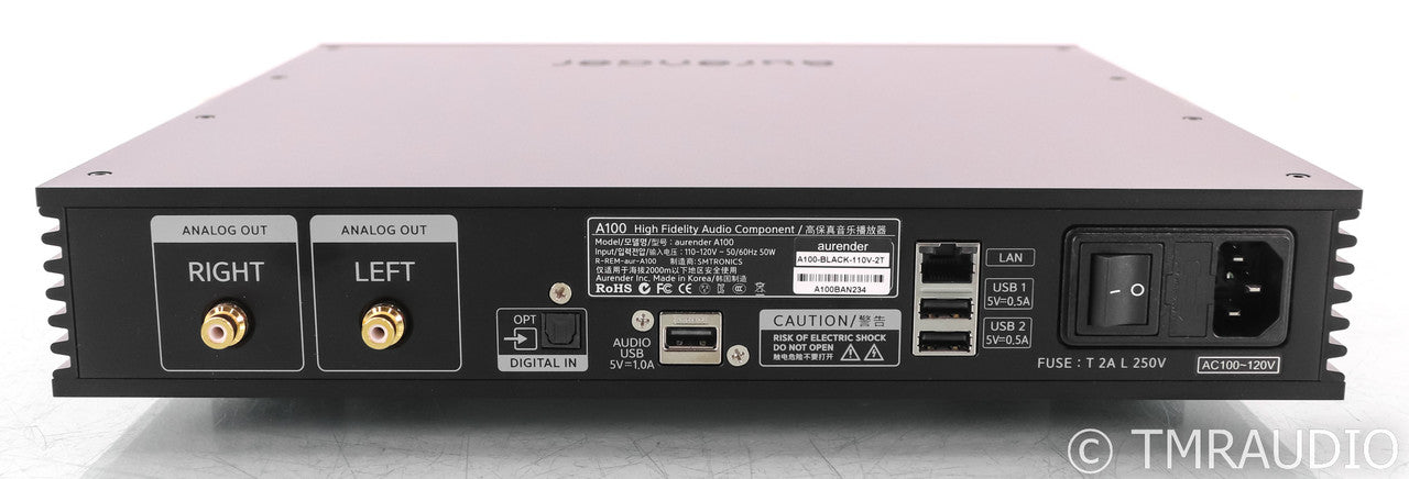 Aurender A100 Network Streamer / Server; Remote; 2TB; Black; A-100