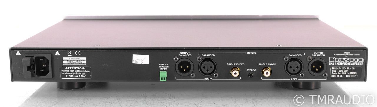 Bryston BHA-1 Headphone Amplifier; BHA1; Silver; 17"