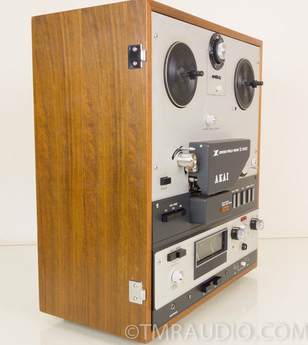 AKAI X-360D Vintage Reel to Reel Tape Recorder in Wood Cabinet AS-IS ...