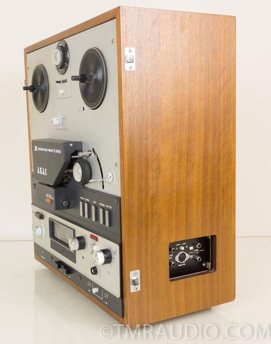 AKAI X-360D Vintage Reel to Reel Tape Recorder in Wood Cabinet AS-IS ...