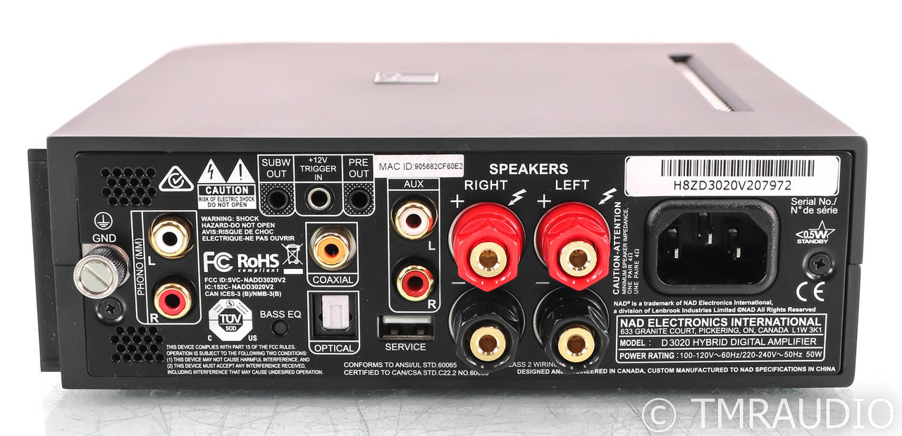 NAD D3020 Stereo Integrated Amplifier; Remote; Wireless; MM Phono; Bluetooth