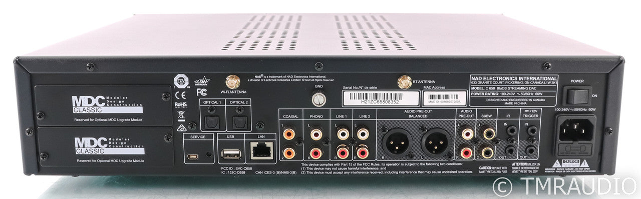 NAD C 658 Wireless Streaming DAC; D/A Converter; BluOS (Open Box)