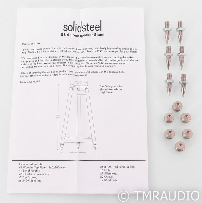 Solidsteel SS-6 24" Tripod Frame Speaker Stands; SS6; Black Pair