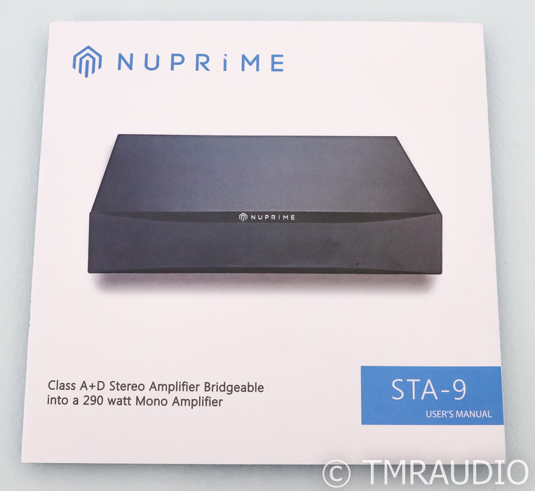 NuPrime STA-9 Stereo Power Amplifier; STA9; Silver