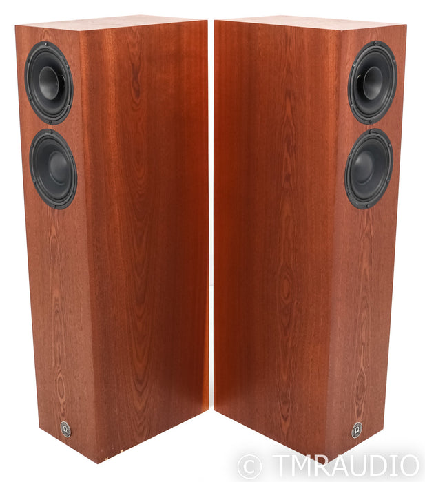 Omega Super Alnico High Output XRS Floor Speakers; Mahogany Pair