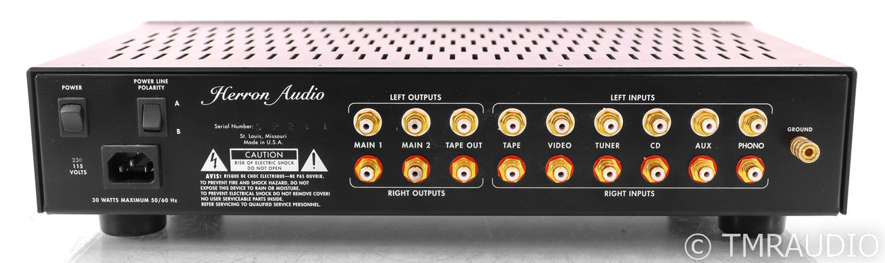 Herron Audio VTSP-2 (r02) Stereo Tube Preamplifier; VTSP2; Remote; Silver