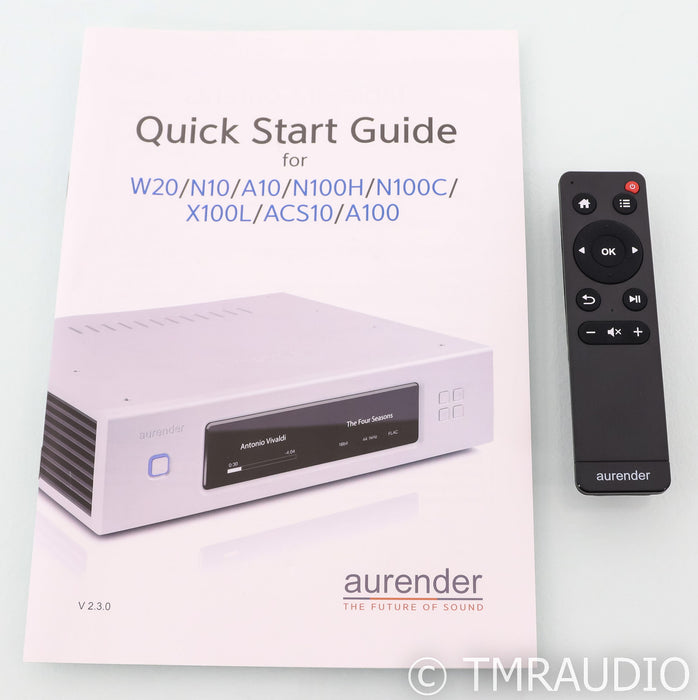 Aurender A100 Network Streamer / Server; Silver; Remote; 2TB
