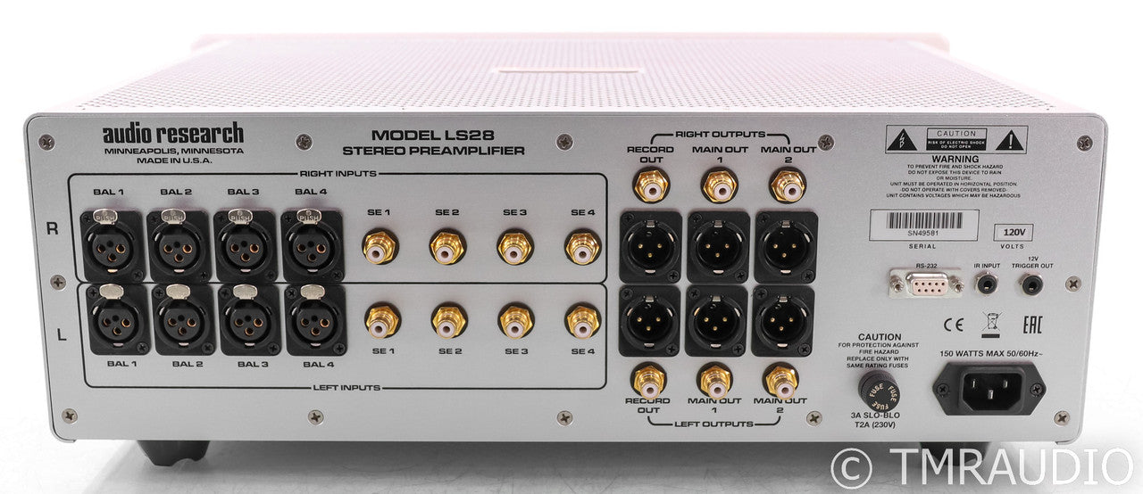 Audio Research LS-28 Stereo Tube Hybrid Preamplifier; LS28; Remote; Silver