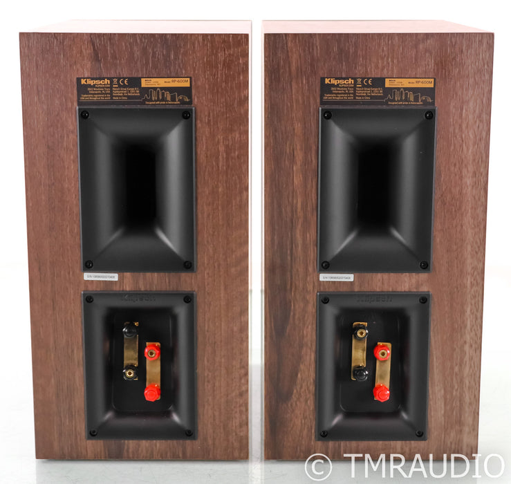 Klipsch RP-600M Bookshelf Speakers; Walnut Pair; RP600M