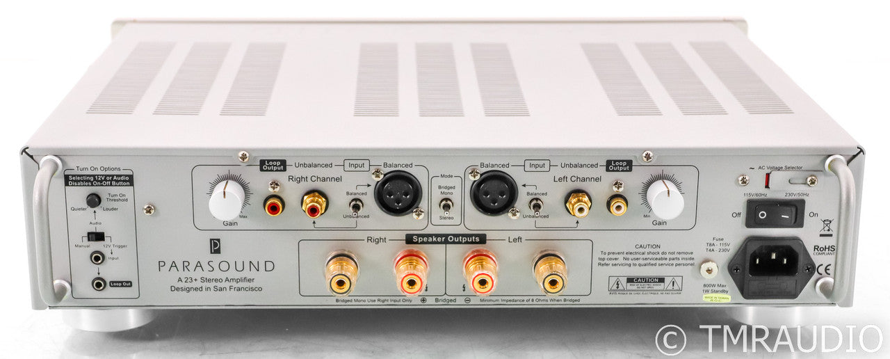 Parasound A 23+ Stereo Power Amplifier; Silver; A23+