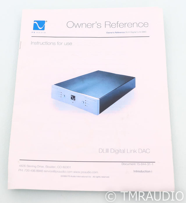 PS Audio Digital Link III DAC; Silver; DLIII; D/A Converter