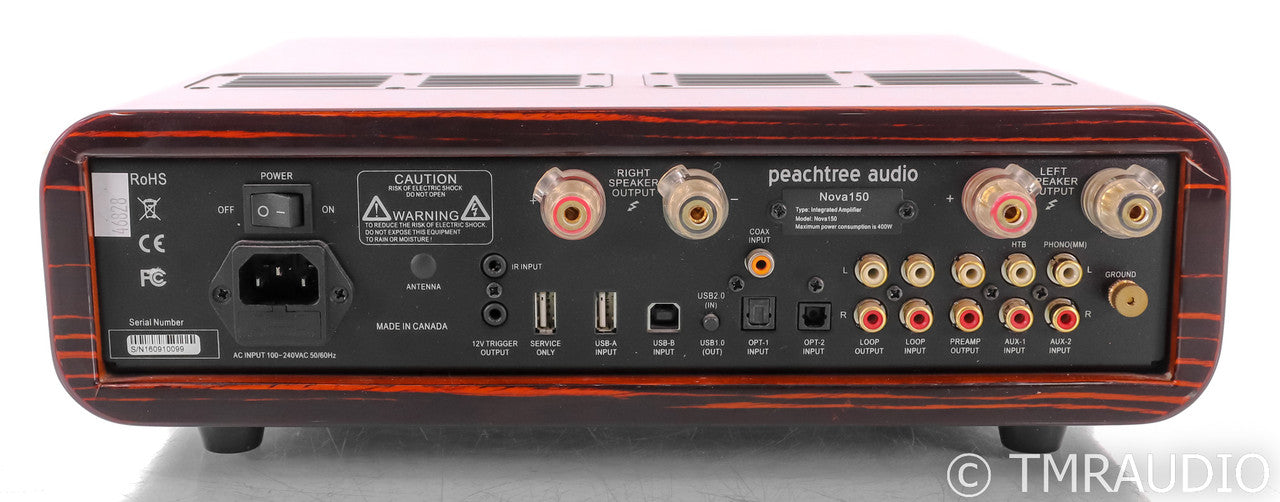 Peachtree Nova 150 Stereo Integrated Amplifier; Remote; DAC; MM Phono; Wood