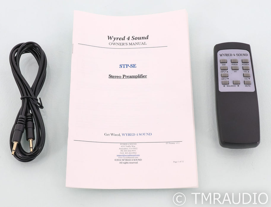 Wyred4Sound STP-SE Stereo Preamplifier; Remote; STPreamp SE